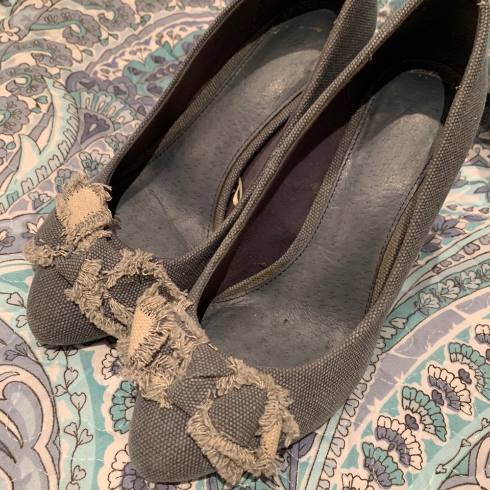 Zara denim shoes with bow, size 39